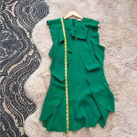 Valentino Ruffle  Shift Dress Kelly green size 40 Small - Picture 10 of 13